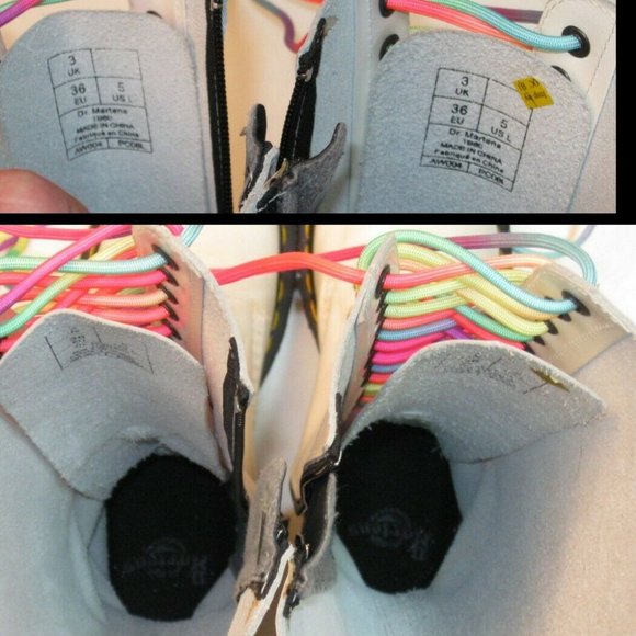 US Size 5 Doc Marten's 20Hole White Combat - Picture 5 of 5